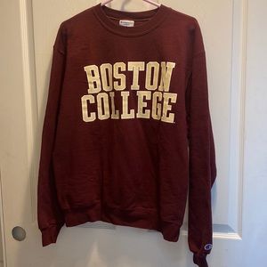 Vintage Maroon Boston College Crew Neck Sweatshirt